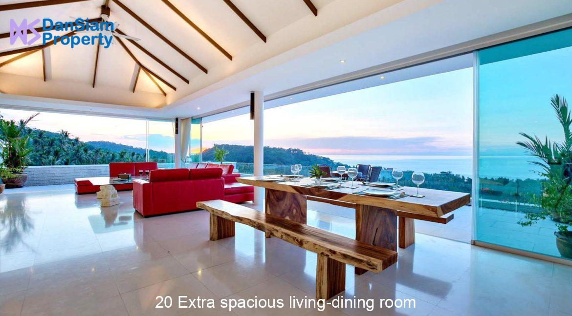 20 Extra spacious living-dining room