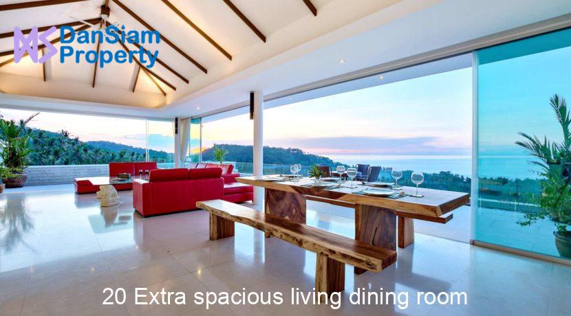 20 Extra spacious living dining room