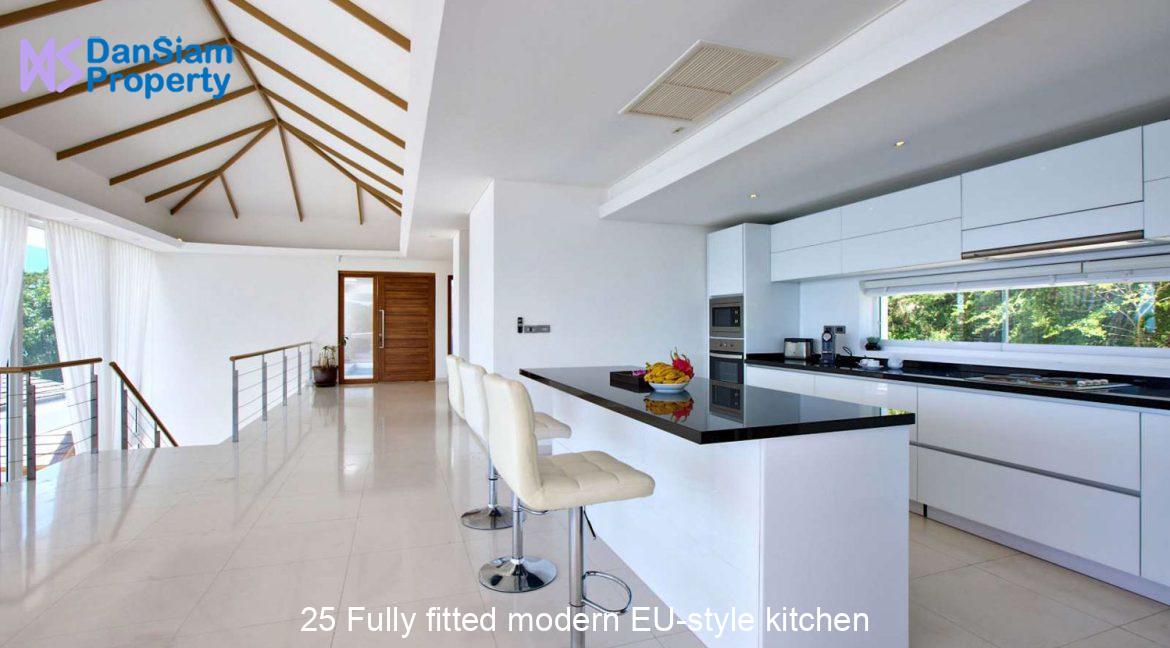 25 Fully fitted modern EU-style kitchen