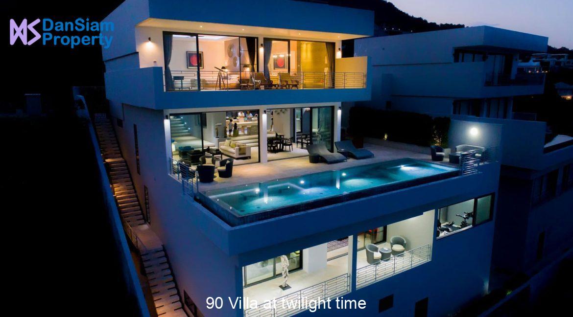 90 Villa at twilight time