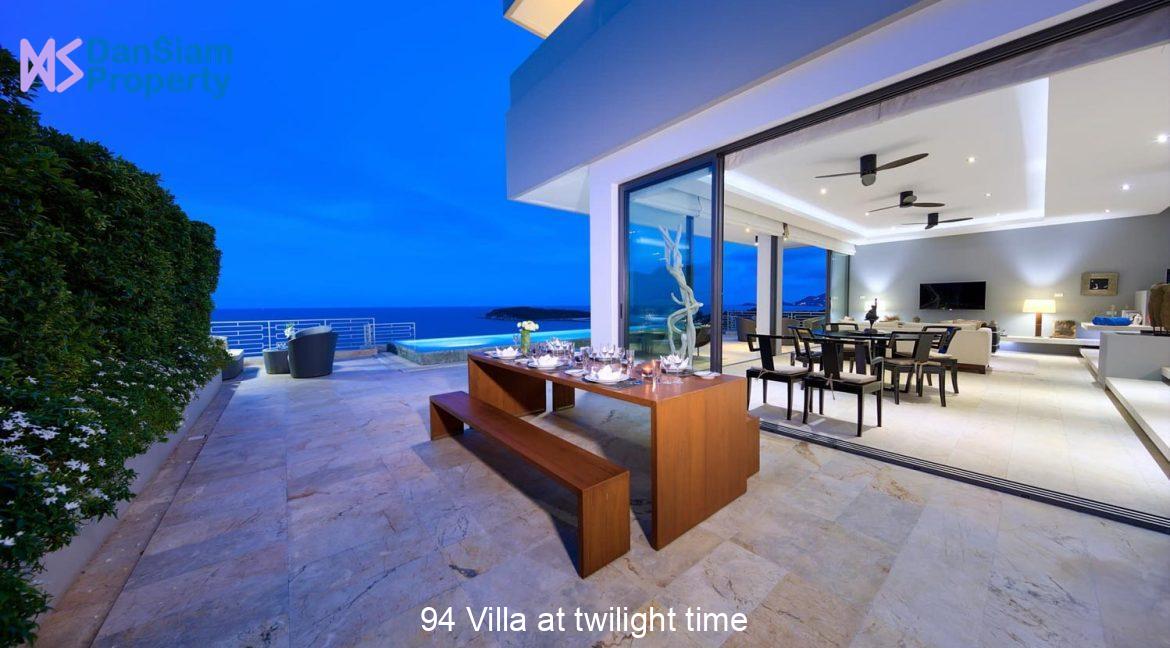 94 Villa at twilight time