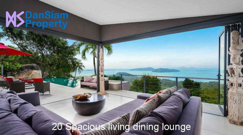 20 Spacious living dining lounge