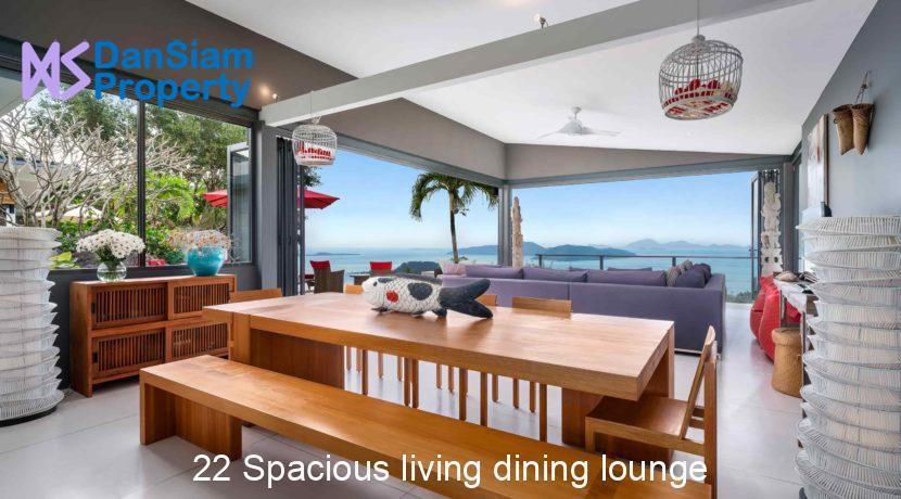 22 Spacious living dining lounge