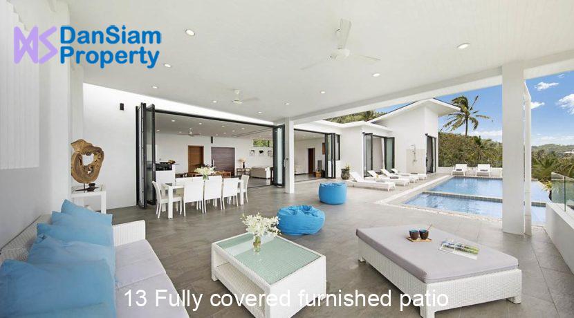 13 Fully covered furnished patio