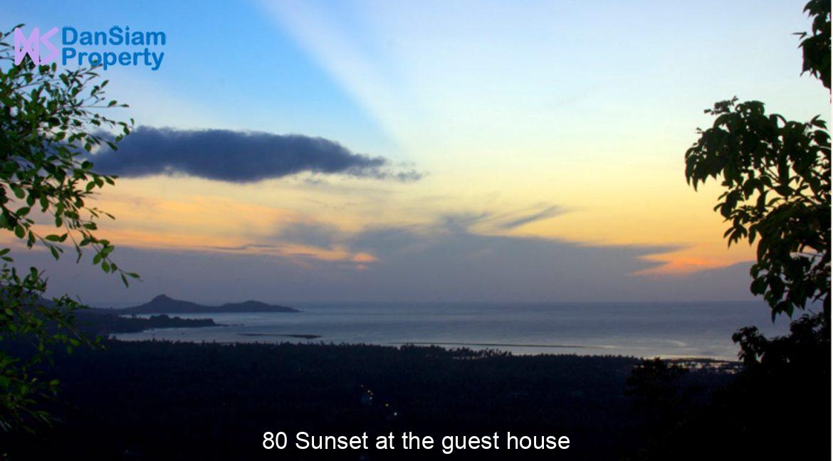 80 Sunset at the guest house