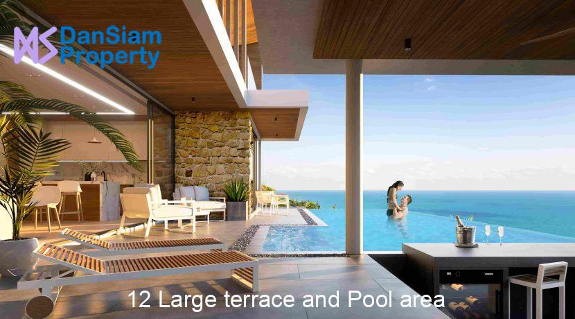 12 Large terrace and Pool area