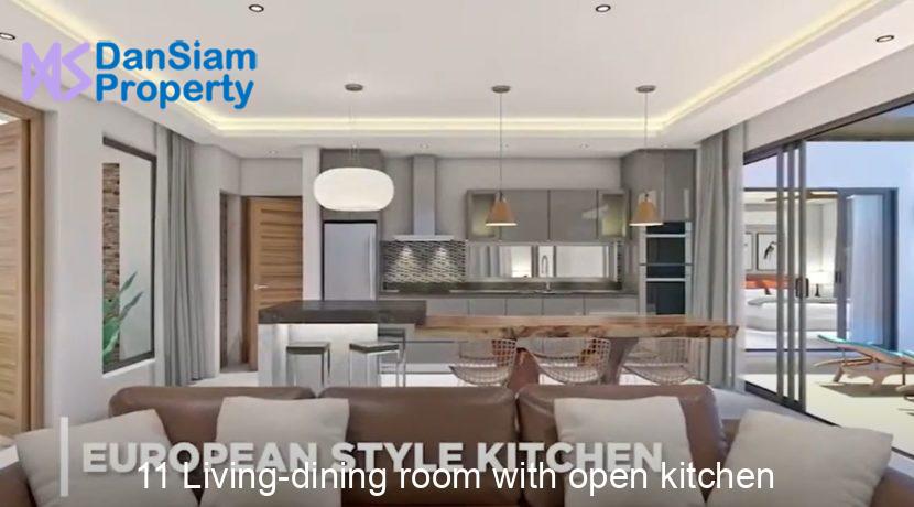 11 Living-dining room with open kitchen