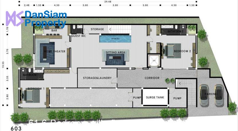 61 6-Bedroom villa floorplan (Ground floor)