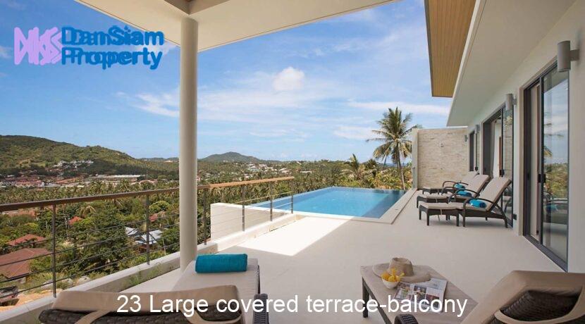 23 Large covered terrace-balcony