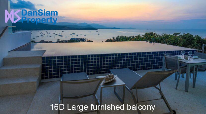 16D Large furnished balcony