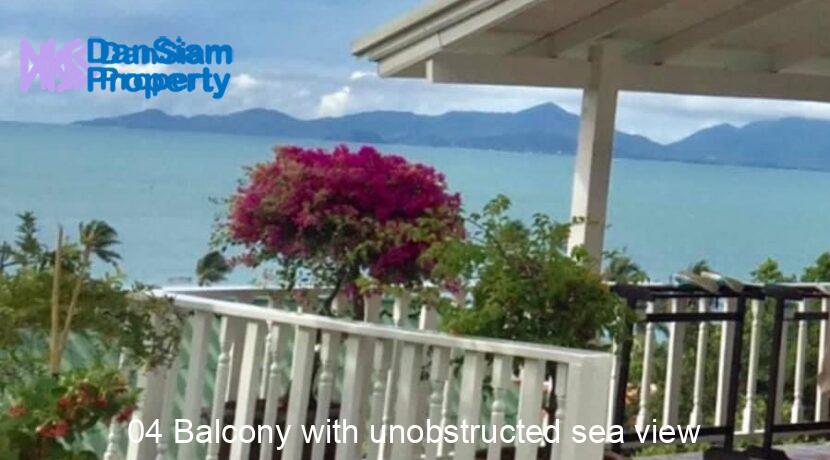 04 Balcony with unobstructed sea view