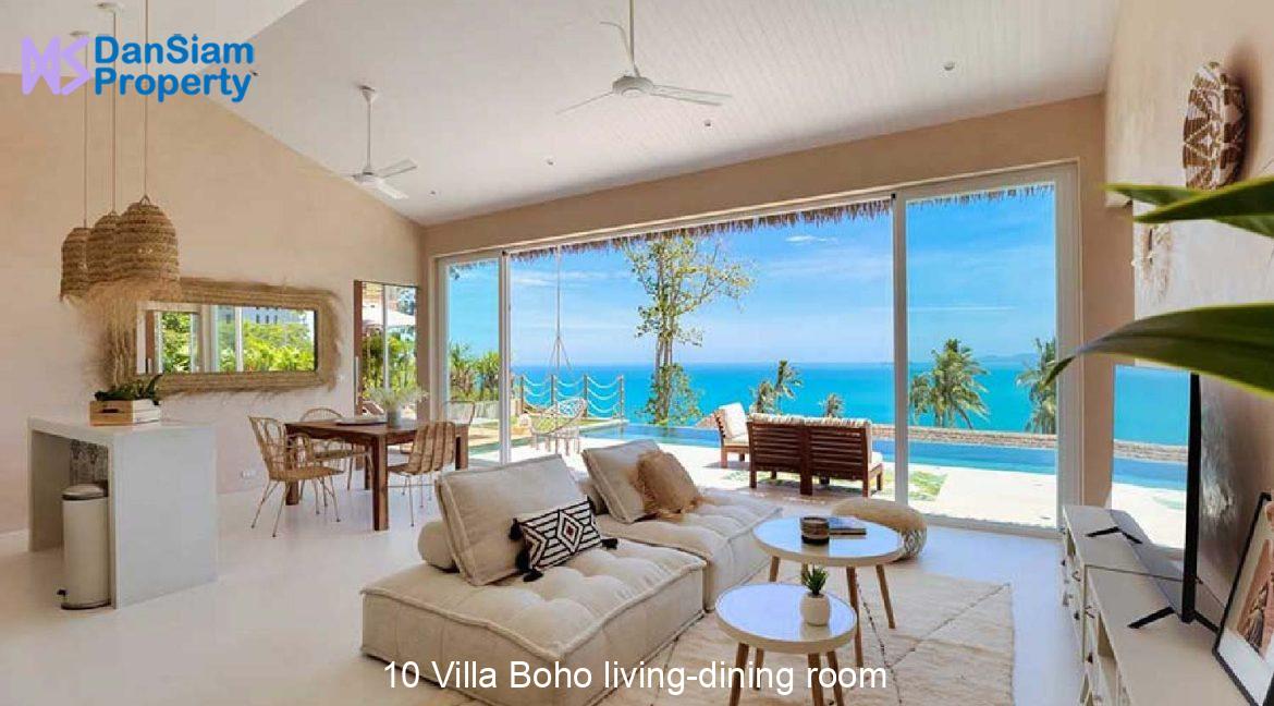 10 Villa Boho living-dining room