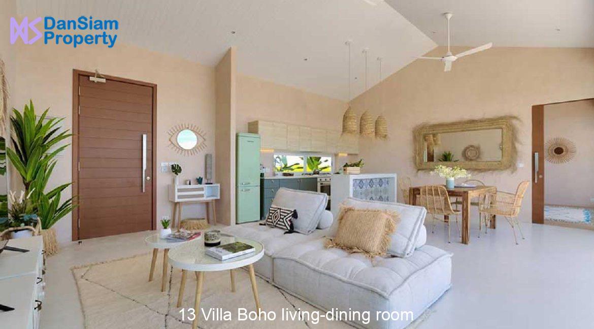 13 Villa Boho living-dining room