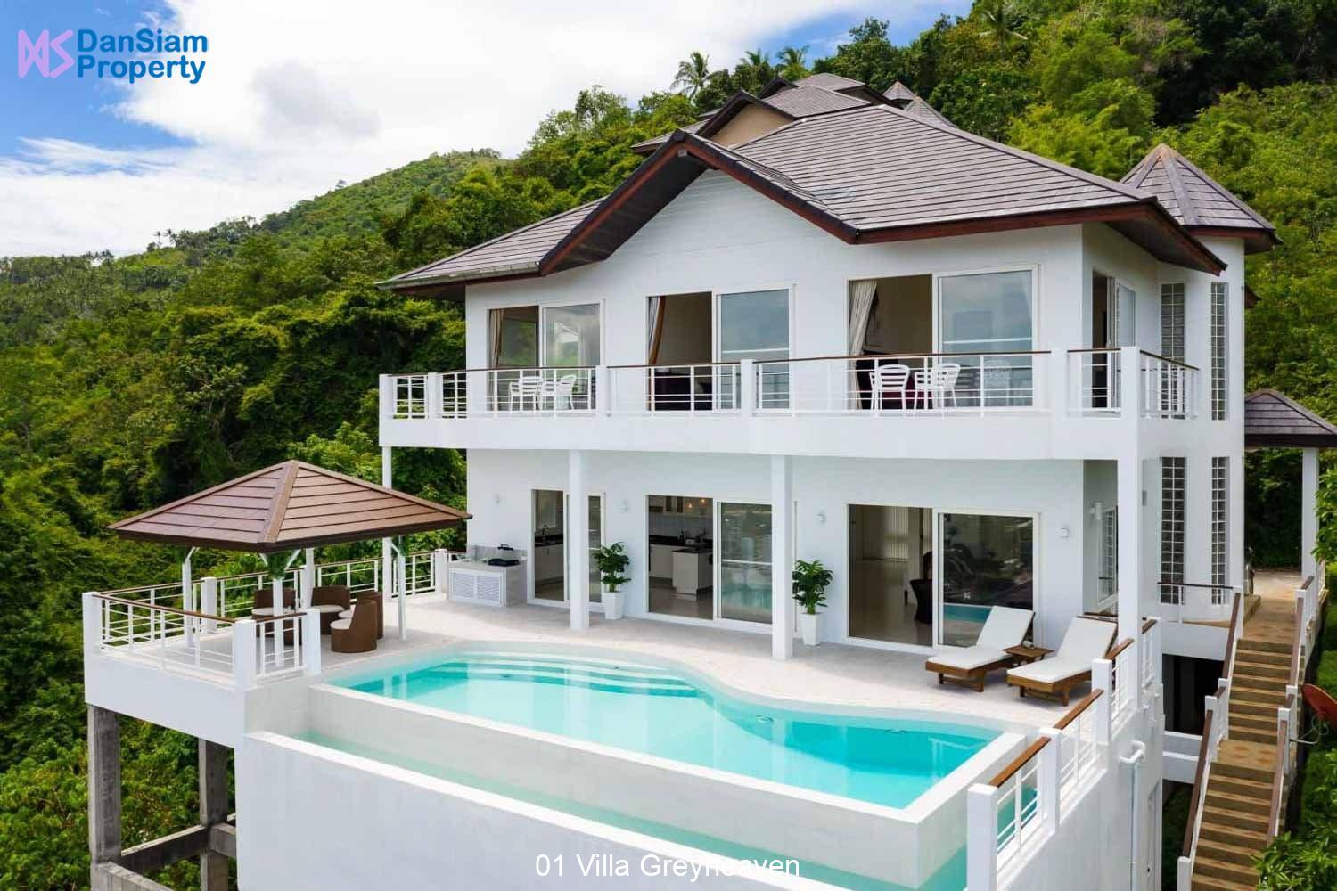 Luxury 4-Bedroom Sea View Villa at Samui/Bophut Hill