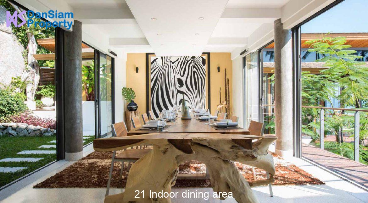 21 Indoor dining area