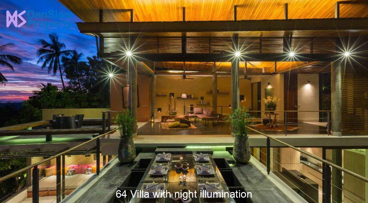 64 Villa with night illumination